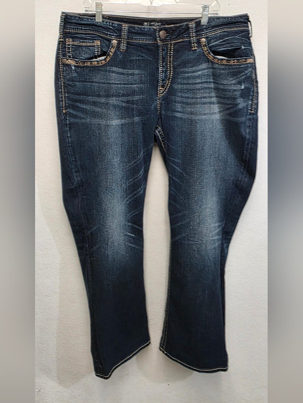 Silver Jeans Suki Mid Slim Boot Cut Curvy Jeans Womens Size 22 Length 31